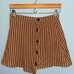urban outfitters striped skirt with buttons